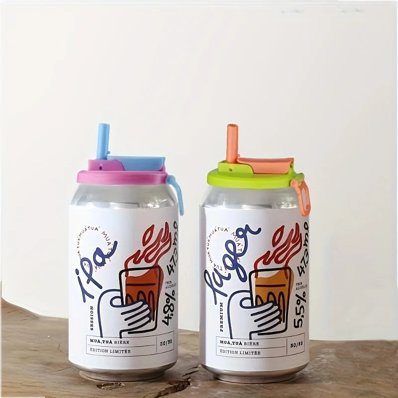 Lvena™ Reusable Can Lid + Straw