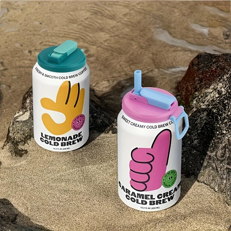 Lvena™ Reusable Can Lid + Straw