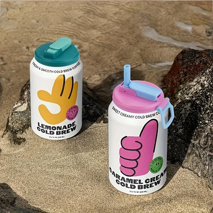 Lvena™ Reusable Can Lid + Straw
