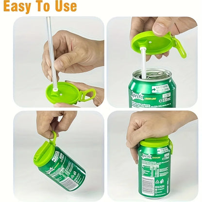 Lvena™ Reusable Can Lid + Straw